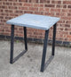 Painted, Square Table on Steel Legged Base