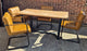 Modern Steel Base Industrial Style Dining Table & 4 Countryfield Dining Chairs.